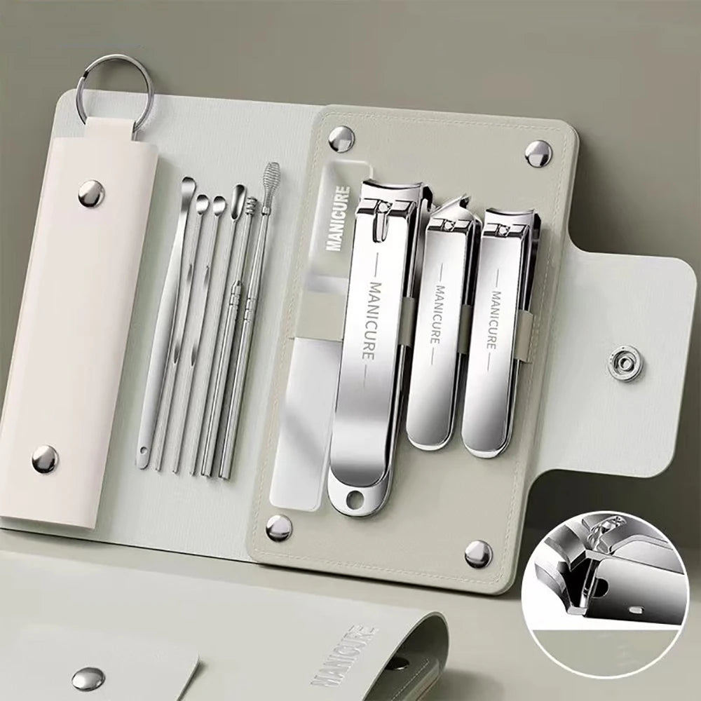 6-Piece Travel Manicure Set with Nail Scissors & Clippers