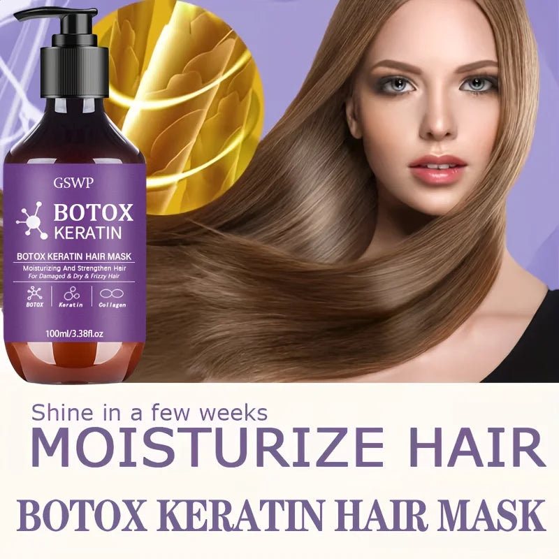 Keratin Repair Hair Mask 100ml / 200ml — Frizz & Split Ends