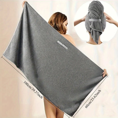 Microfiber Hair Towel Wrap — Quick-Dry Turban