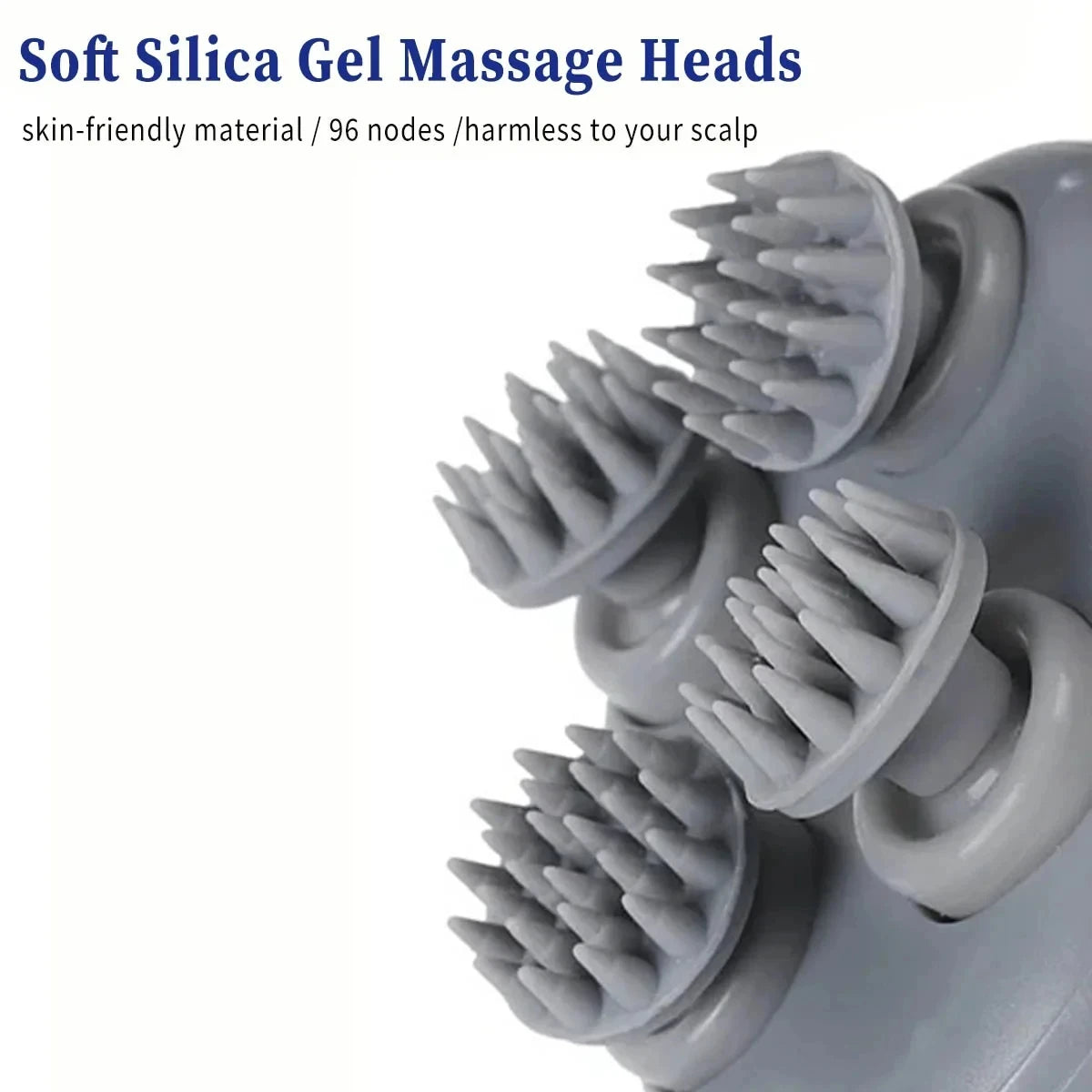Electric Scalp Massager with Red Light — Adjustable Speed