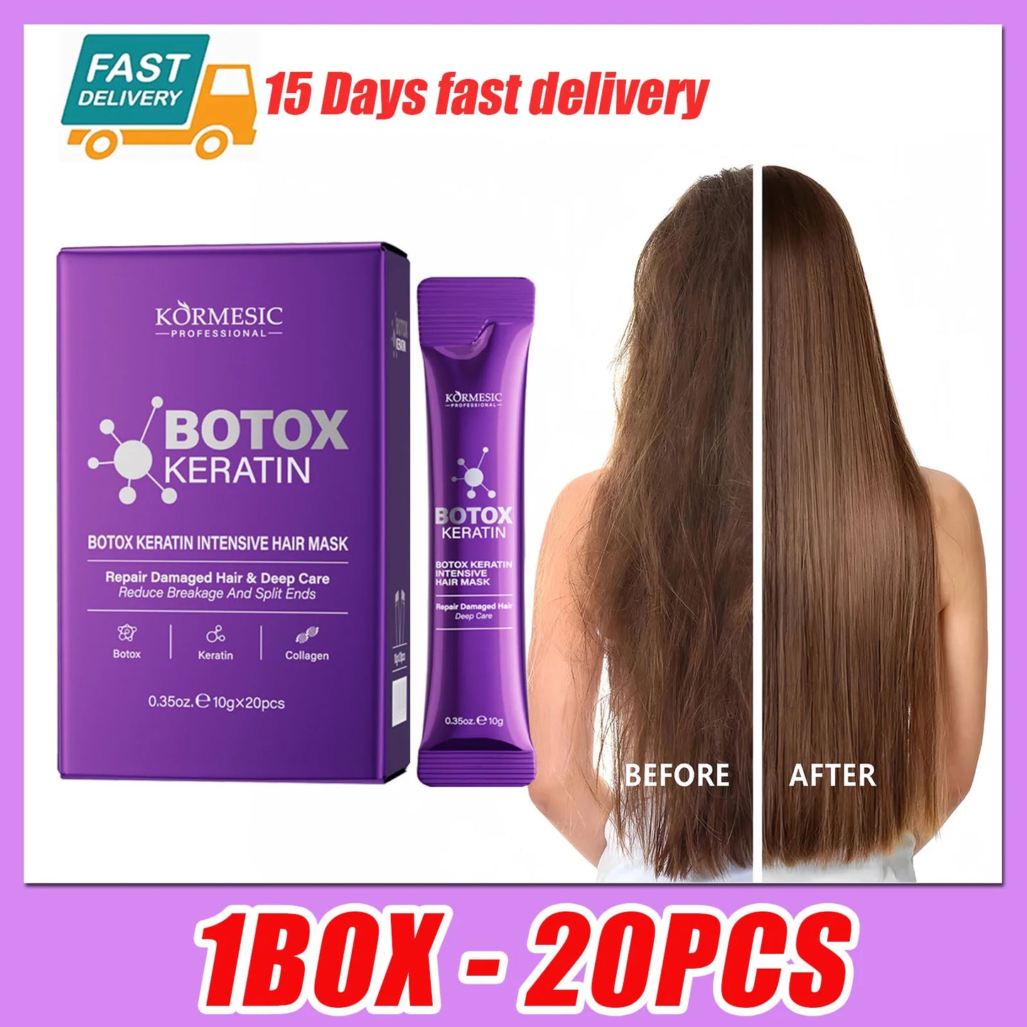 5-Second Keratin Repair Hair Mask — Deep Moisture Treatment