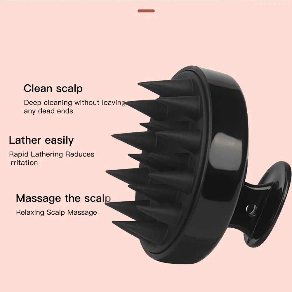 Silicone Scalp Massage Brush — Shampoo & Hair Wash Comb