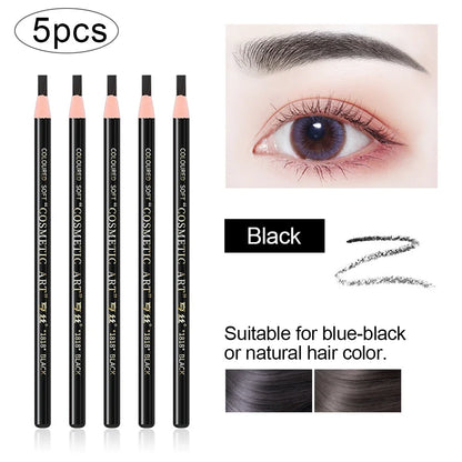 Microblading Brow Pencil 5pc — Waterproof Hair-Stroke Tint