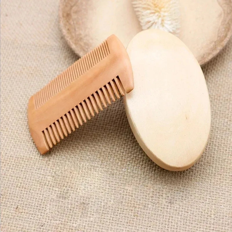 Beard Grooming Kit — Boar Bristle Brush, Comb & Gift Bag