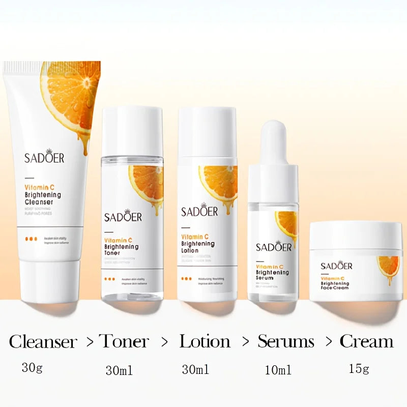 Vitamin C Travel Skincare Set — 5pc Brightening Routine