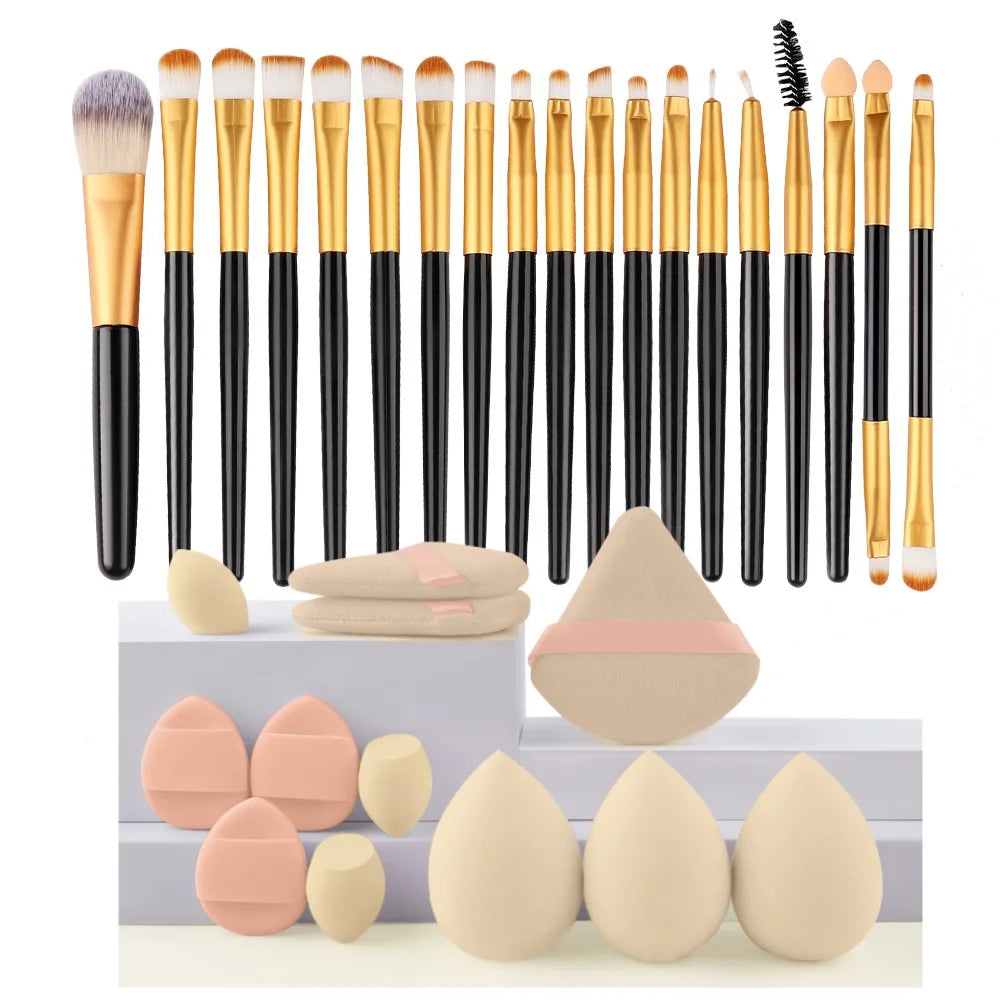 20-Piece Makeup Brush Set — Face, Eye & Blending Brushes
