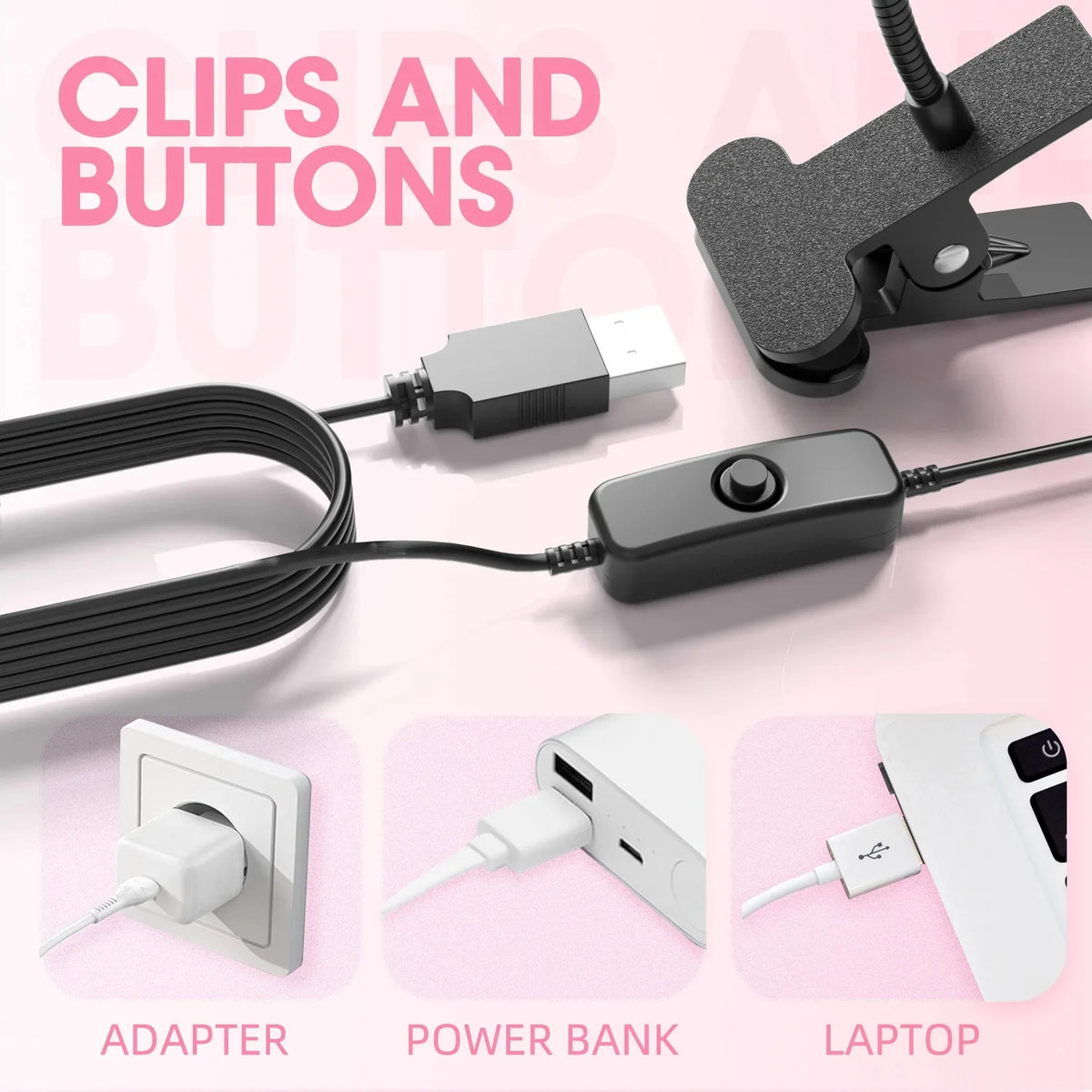 Clip-On USB Nail Lamp — Mini 395nm UV Dryer