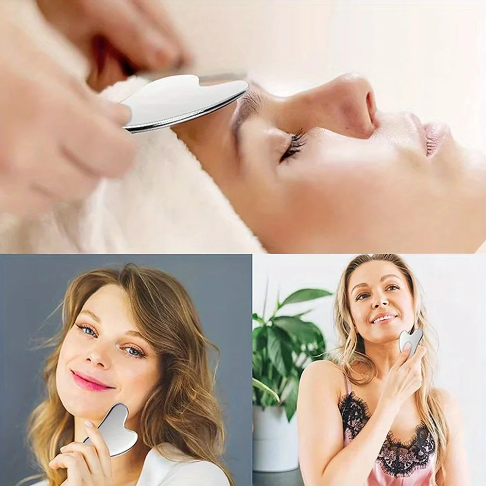 Stainless Steel Gua Sha — Cooling Face & Eye Tool