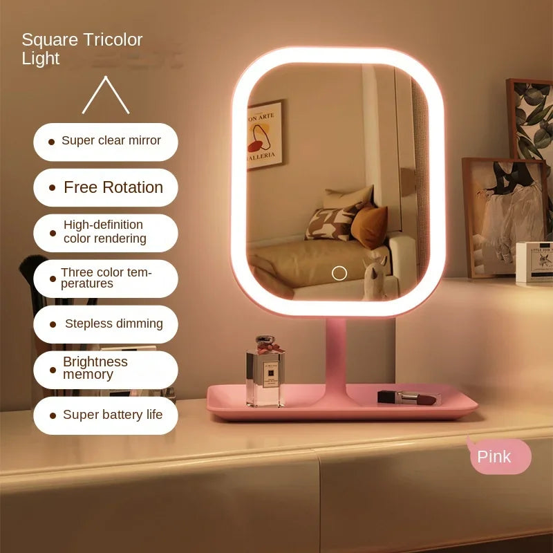 LED Vanity Makeup Mirror with 3 Light Modes & Touch Control