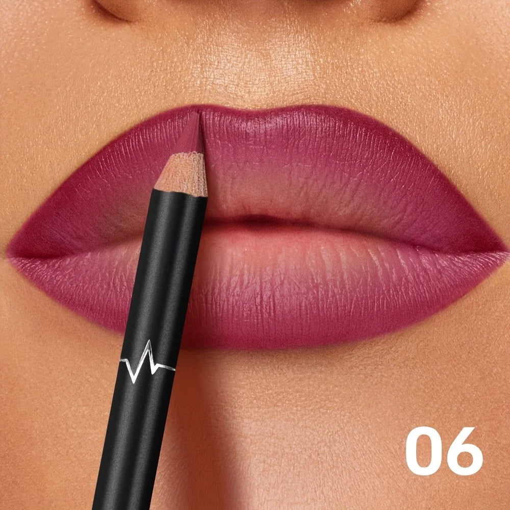 Waterproof Matte Lip Liner Set — 6 Long-Wear Shades