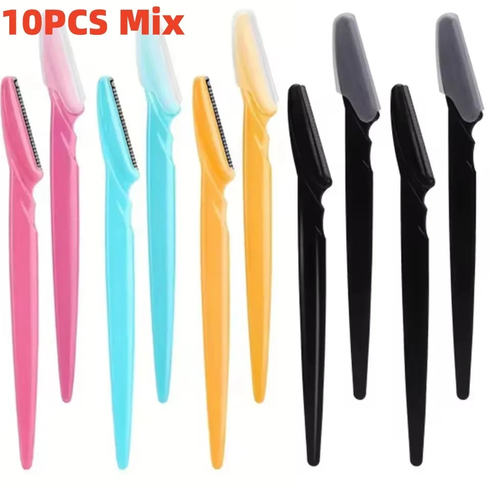 Facial Razor & Eyebrow Trimmer Set — Dermaplaning Blades