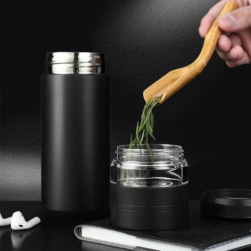 500ml Tea Infuser Thermos – Stainless Steel Insulated Travel Mug with Handle, Leakproof Flask for Gift