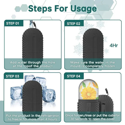 Silicone Ice Roller & Mold — Puffiness & Pores