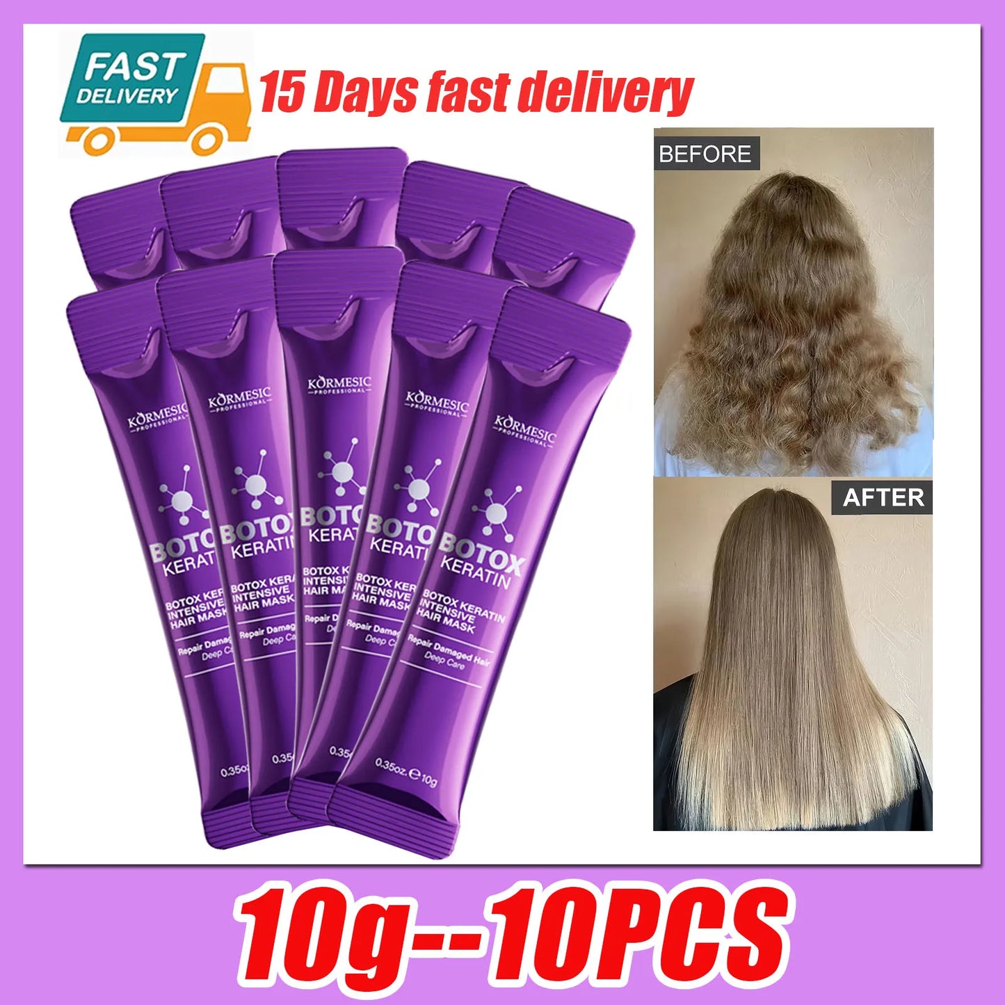 5-Second Keratin Repair Hair Mask — Deep Moisture Treatment