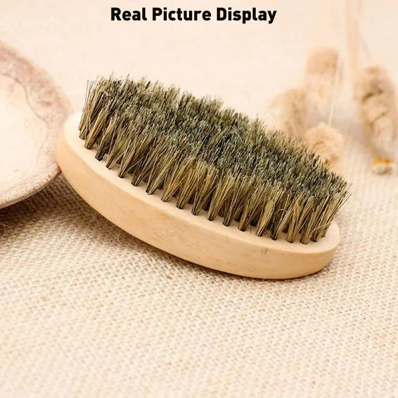 Beard Grooming Kit — Boar Bristle Brush, Comb & Gift Bag