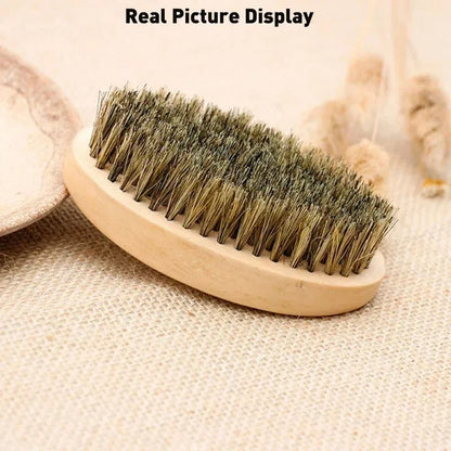 Beard Grooming Kit — Boar Bristle Brush, Comb & Gift Bag