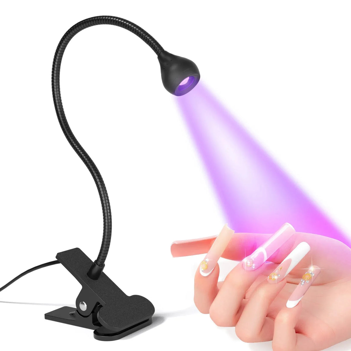 Clip-On USB Nail Lamp — Mini 395nm UV Dryer