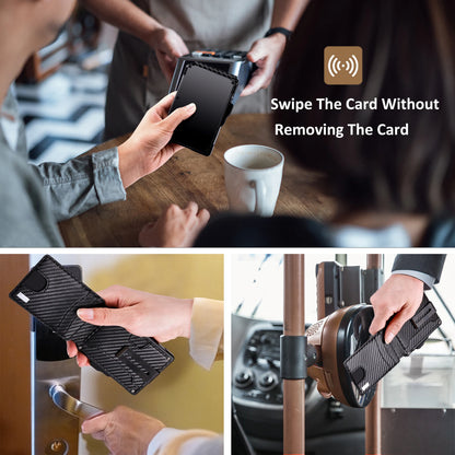 Pop-Up RFID Wallet — 9-13 Cards, Money Clip & ID Window