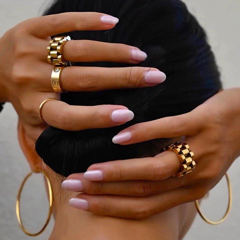 Chunky Gold Chain Ring — PVD Plated Stainless Steel
