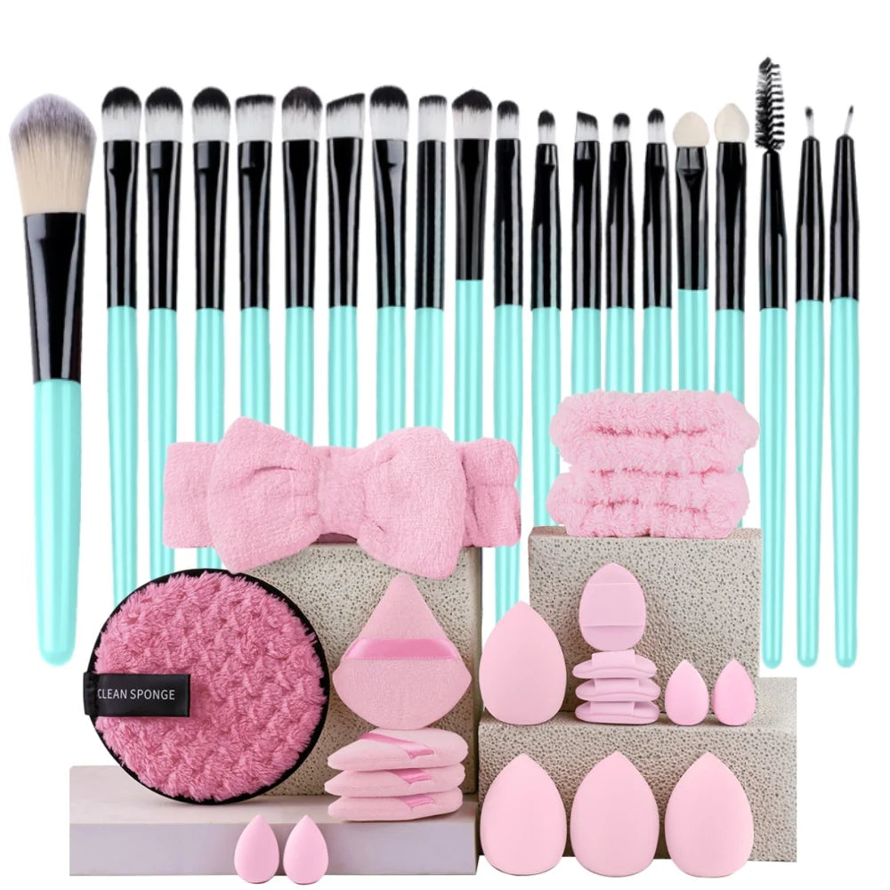 20-Piece Makeup Brush Set — Face, Eye & Blending Brushes