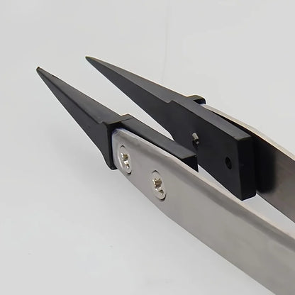 ESD Precision Tweezers — Anti-Static Stainless Steel