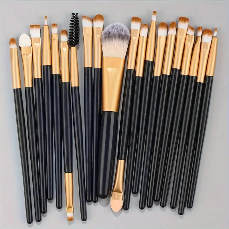 20-Piece Makeup Brush Set — Face, Eye & Blending Brushes