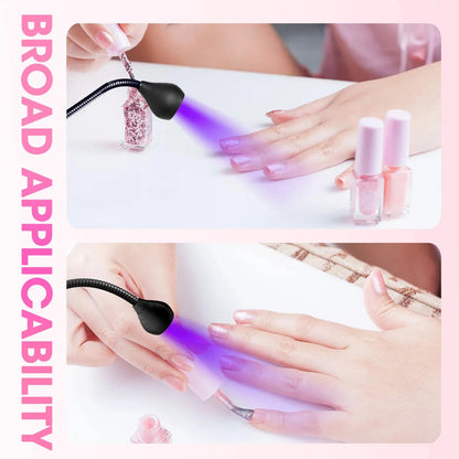 Clip-On USB Nail Lamp — Mini 395nm UV Dryer