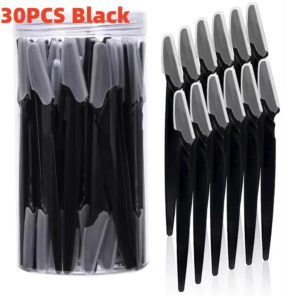 Facial Razor & Eyebrow Trimmer Set — Dermaplaning Blades