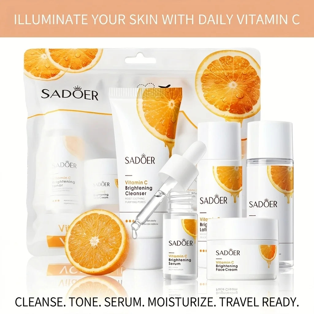Vitamin C Travel Skincare Set — 5pc Brightening Routine