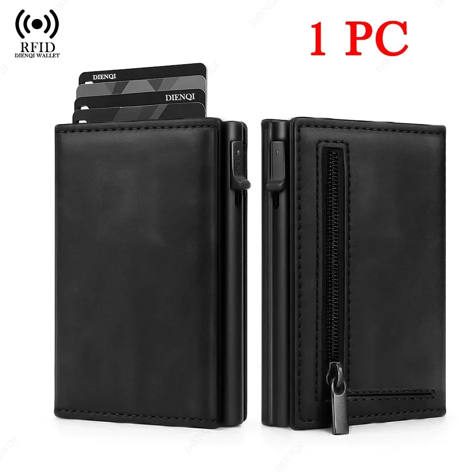Carbon Fiber RFID Card Holder — Slim ID & Bank Card Wallet