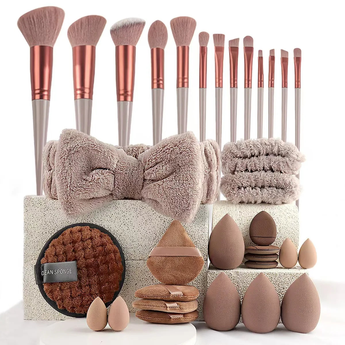 33-Piece Beauty Sponge & Makeup Applicator Set