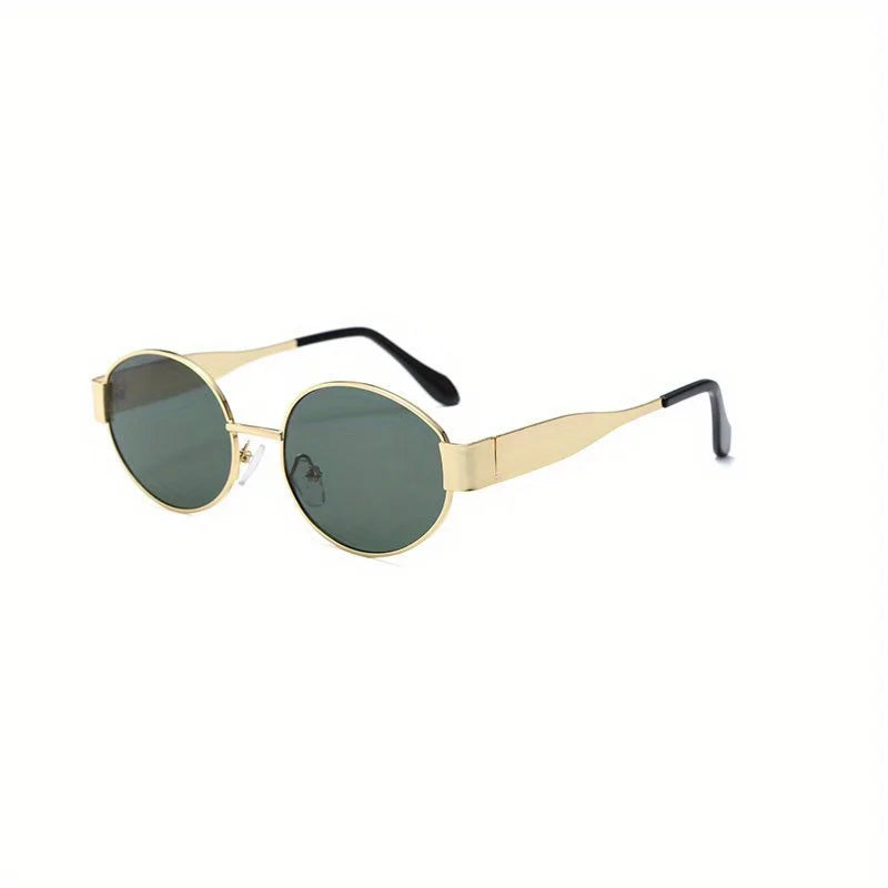 Oval Metal Frame Sunglasses — Slim Classic Shades