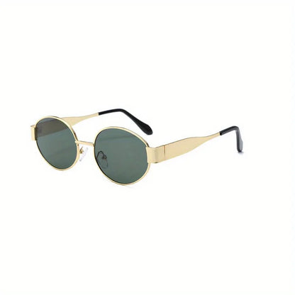 Oval Metal Frame Sunglasses — Slim Classic Shades